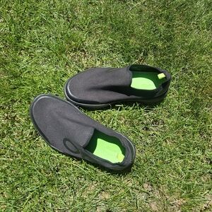 Oofos Back Slip-On Shoes with Green Interior